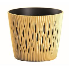 Plastic flower pot DSR190 117U yellow