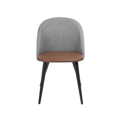 Chair ZOMBA BROWN PU GREY FABRIC GREY 56x49x77 cm