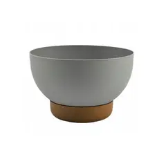 Горшок цветочный с подставкой FORM PLASTIC Bowl Satina Eco 40 платина
