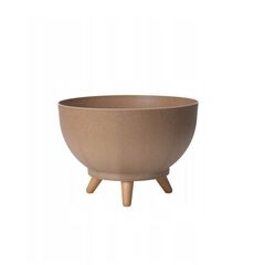 Flower pot with legs FORM PLASTIC Bowl Satina Eco 40 natural wood
