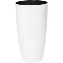 Pot plastic Aleana Alfa d22x41,5 cm white rose