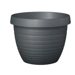ეზოს პლასტმასის ქოთანი Scheurich 25/270 Country Star METALLIC GREY