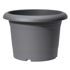Flower pot plastic Scheurich METALLIC GREY 40/322