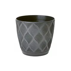 ქოთანი ყვავილის FORM PLASTIC flow petit eco recycled z podstawka 15 anthracite