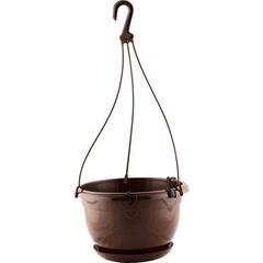 Hanging plastic pot for flowers FORM PLASTIC Malta 2503-013 Ø24 brown