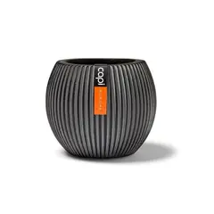 Flower pot Capi Europe Vase Groove 30x25cm anthracite