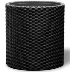 Горшок цветочный Keter Cylinder Planter Large 43.7x43.7x44.3 см серый