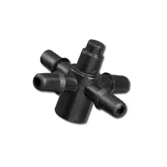 Cross to adapter for emitters and droppers under the tube Bradas DSK-5135L 4 mm