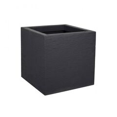 Plastic pot EDA Plastiques CARRE GRAPHIT 29,5 X 29,5 X 29,5cm 21l