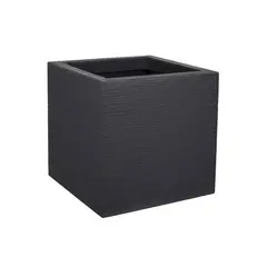 Plastic pot EDA Plastiques CARRE GRAPHIT 29,5 X 29,5 X 29,5cm 21l