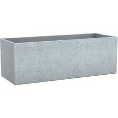 Plastic flower pot Scheurich 240/80 C-CUBE LONG Stony Grey