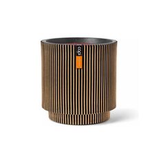 ქოთანი ყვავილის Capi Europe Vase Groove 35x38სმ ოქროსფერი