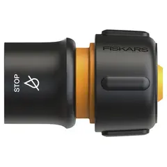 Connector Fiskars L QuHoseConnSTOP 19mm (3/4 ")