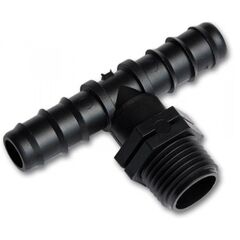 Tee Bradas DSWA06-1216L with external thread 1/2", pipe socket 16 mm
