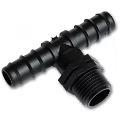 Tee Bradas DSWA06-1216L with external thread 1/2", pipe socket 16 mm