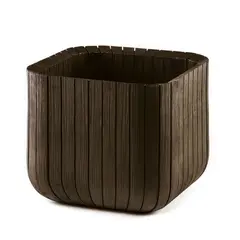 Горшок цветочный Keter CUBE PLANTER M коричневый 21.5 л