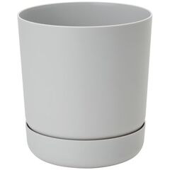 Горшок пластиковы для цветов FORM PLASTIC Satina with saucer 4250-040 Ø15 платина