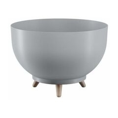 Flower pot with legs FORM PLASTIC Bowl Satina 30 platinum