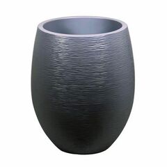 Plastic pot EDA Plastiques POT EGG GRAPHIT DIAM 50x60cm 53L