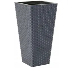 პლასტმასის ქოთანი ყვავილებისთვის FORM PLASTIC Rattana Slim square 3890-014 Ø30 ანტრაციტი
