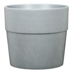 Flower pot plastic outside Scheurich 266/30 GROOVE+ CONCRETE