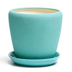 Flower Pot Ceramic Grace N3 turquoise Silk