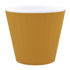 Plastic flower pot double Aleana Ibis 15.7x13 bronze-white
