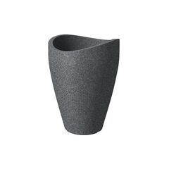 Plastic pot Scheurich SCHWARZ GRANIT 40/254 HOCHGEFAESS