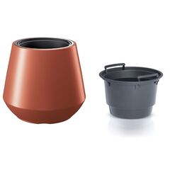 Plastic flower pot DBHET400 S433 terracotta