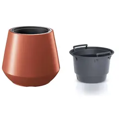 Plastic flower pot DBHET400 S433 terracotta