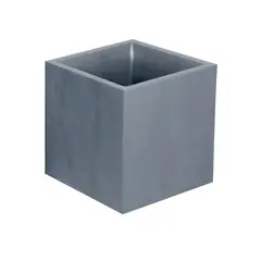 Plastic pot EDA Plastiques POT CARRE VOLCANIA DECOR PIERRE 39,5 X 39,5 X 43,5cm 31L