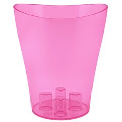 Transparent plastic pot for orchids Aleana Nika 16x19 pink