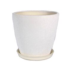 Flower Pot Ceramic Grace White Silk 20l