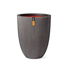 ქოთანი ყვავილის Capi Europe Vase Groove NL 46x58სმ ანტრაციტი