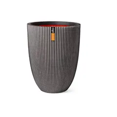 Flower pot Capi Europe Vase Groove NL 46x58cm anthracite
