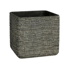Ceramic pot dark grey Sirius 19.5x19.5x18.5 cm