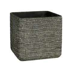 Ceramic pot dark grey Sirius 19.5x19.5x18.5 cm
