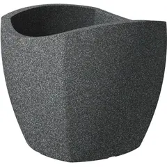 Уличный пластиковый горшок Scheurich 256/50 SCHWARZ GRANIT