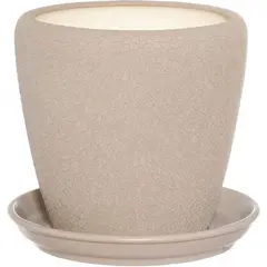 Flower Pot Ceramic with a stand Grace N3 Silk Cappuccino