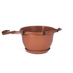 Hanging plastic pot for flowers FORM PLASTIC Malta 2503-010 Ø24 terracotta