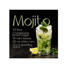 Picture on glass Styler GL521 RECIPE MOJITO 30X30 cm