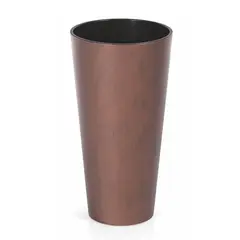 Plastic pot for flowers Prosperplast TUBUS SLIM CORTEN DTUSC 7601U 300 mm steel