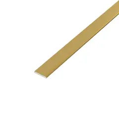 Aluminum strip Arcansas brass gloss 25x2x1000 mm