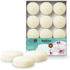 Свеча чайная Bolsius Maxi Floating Ivory 12шт