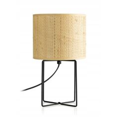 მაგიდის სანათი Luminex Rattan 1 E27 Ø180 h150 შავი როტანგი 5293