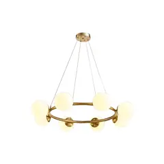 Люстра Pendent E27 8 8807-8 BZ WH золото белый