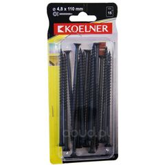 სჭვალი თაბაშირ-მუყაო 4,8x110 მმ ხე  Koelner 15 ც B-FT48110  ბლისტი