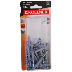 Dowel-nail 6x40 mm Koelner 18 pcs B-FXK-06K040 blister