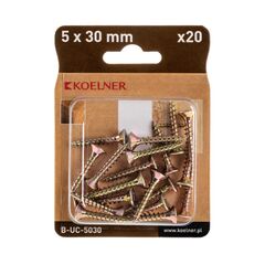 Universal screw hardened galvanized Koelner 20 pcs 5x30 mm B-UC-5030 blist
