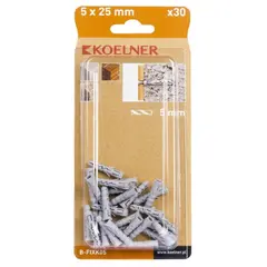 Дюбель распорный Koelner 30 шт B-FIXK05 5x25mm блист